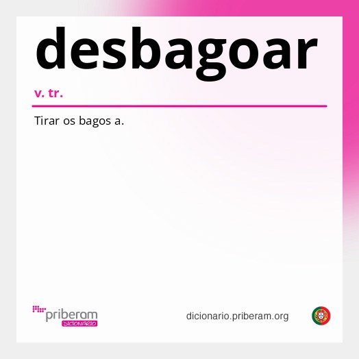 Significado de desbagoar