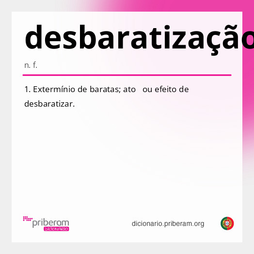 Significado de desbaratização