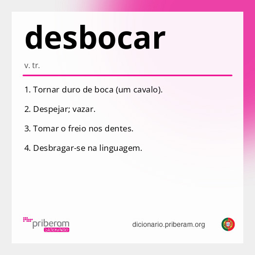 Significado de desbocar