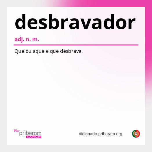 Significado de desbravador