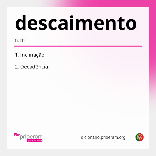 Significado de descaimento