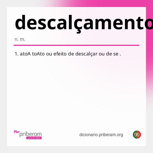 Significado de descalçamento
