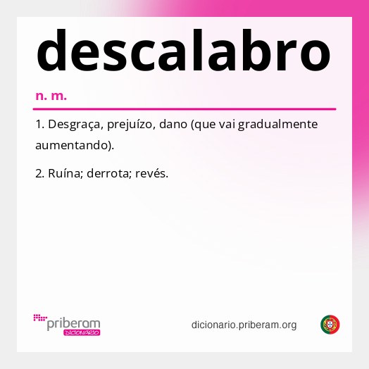 Significado de descalabro