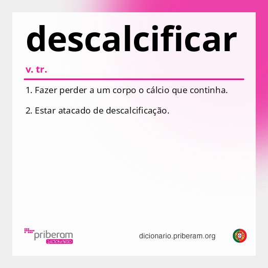 Significado de descalcificar