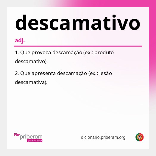Significado de descamativo