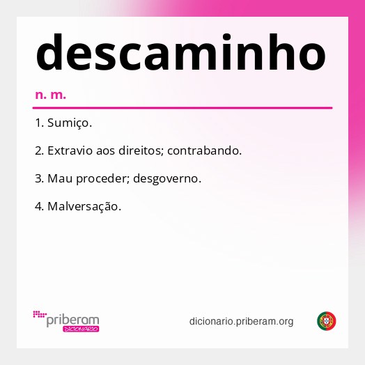 Significado de descaminho