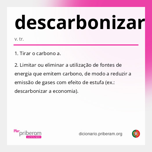 Significado de descarbonizar