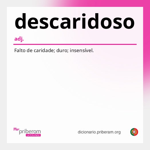 Significado de descaridoso