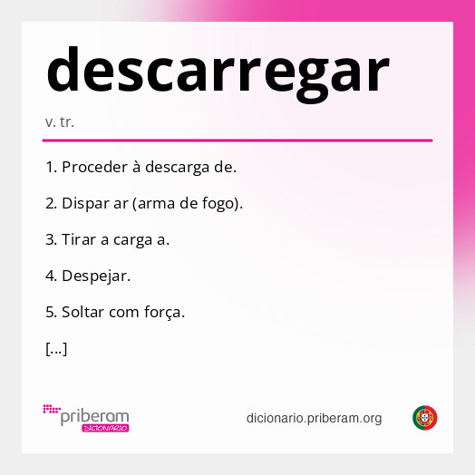 Significado de descarregar