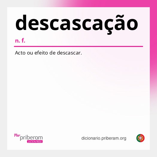 Significado de descascação