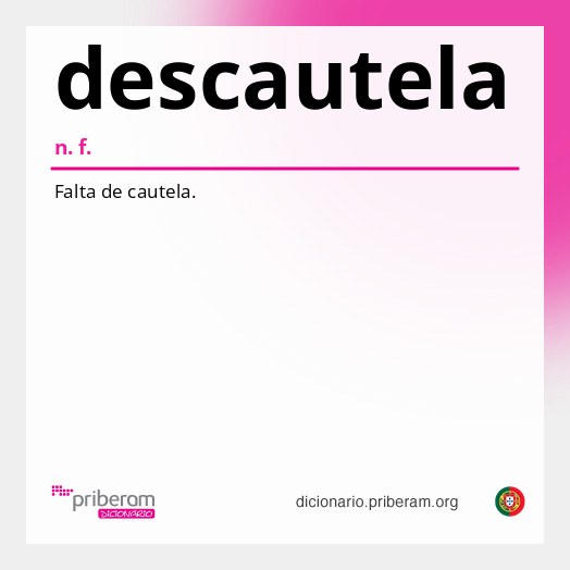 Significado de descautela