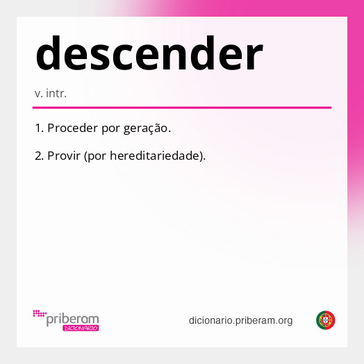 Significado de descender