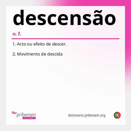 Significado de descensão