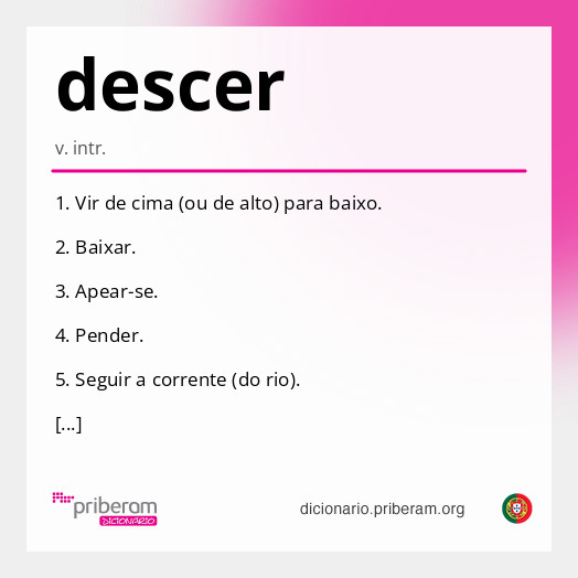 Significado de descer