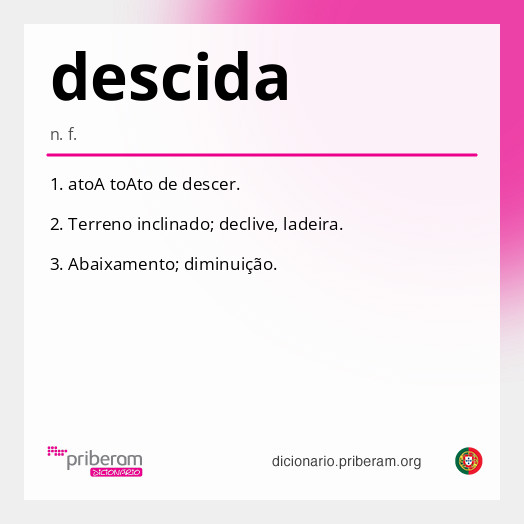 Significado de descida