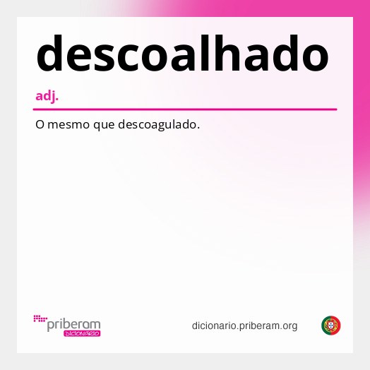 Significado de descoalhado