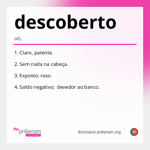 Significado de descoberto