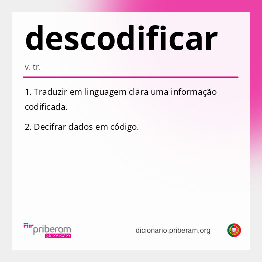 Significado de descodificar