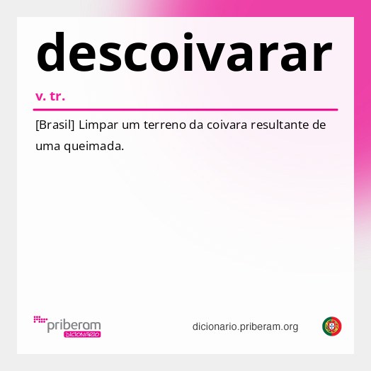 Significado de descoivarar