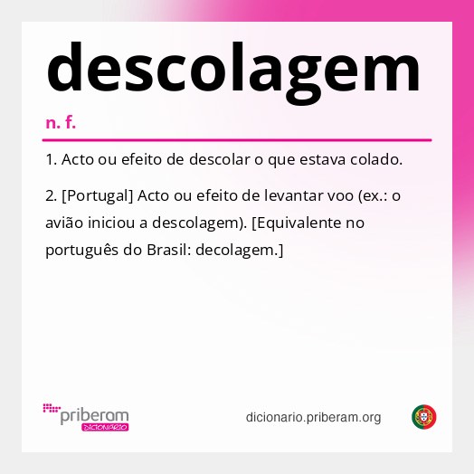 Significado de descolagem