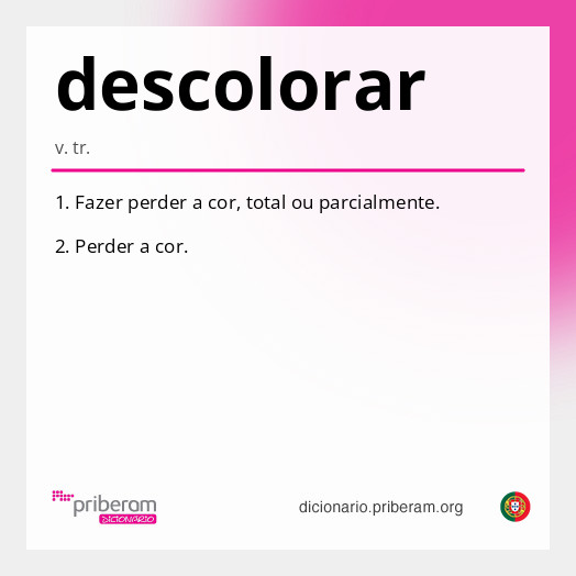 Significado de descolorar