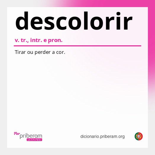 Significado de descolorir