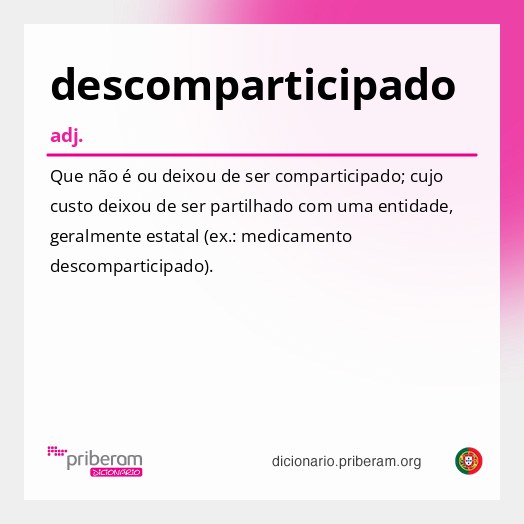 Significado de descomparticipado