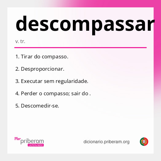 Significado de descompassar