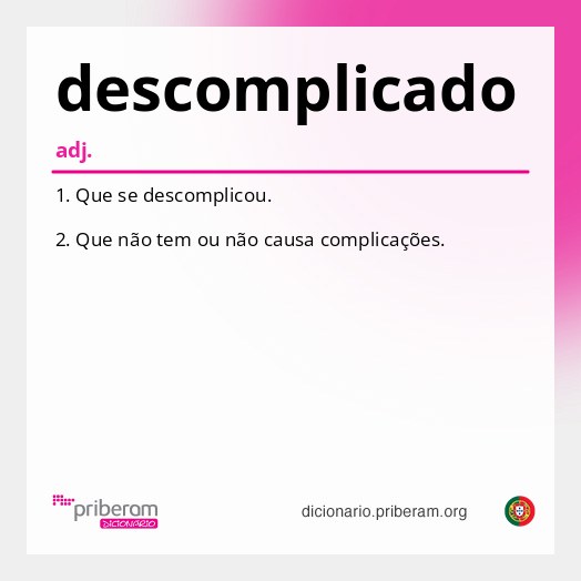 Significado de descomplicado