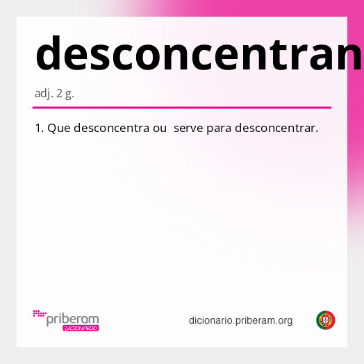 Significado de desconcentrante