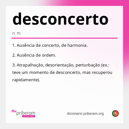 Significado de desconcerto