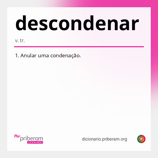 Significado de descondenar