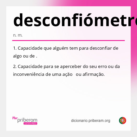 Significado de desconfiómetro