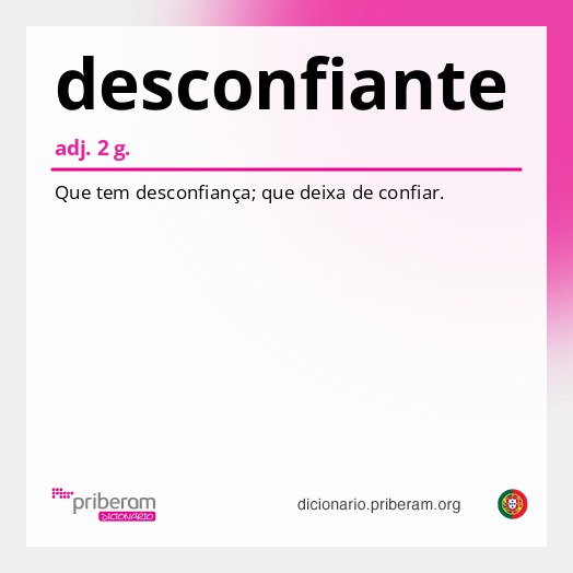 Significado de desconfiante