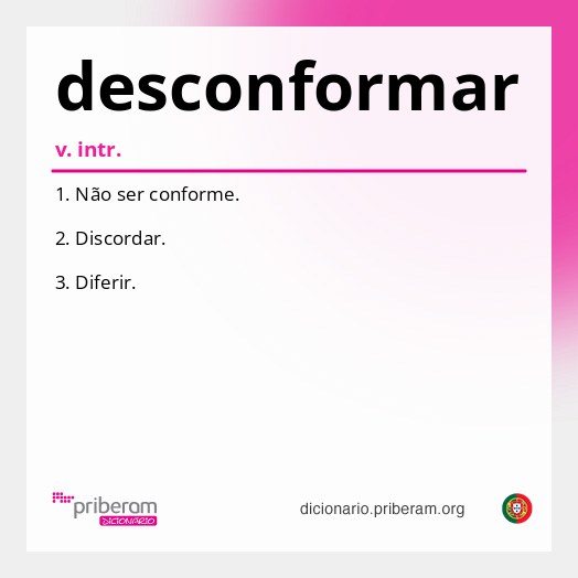Significado de desconformar