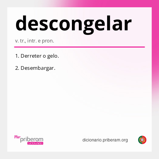 Significado de descongelar