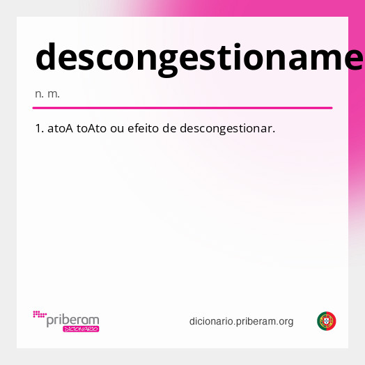 Significado de descongestionamento