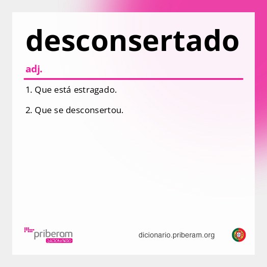 Significado de desconsertado