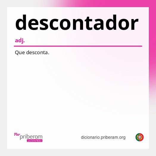 Significado de descontador
