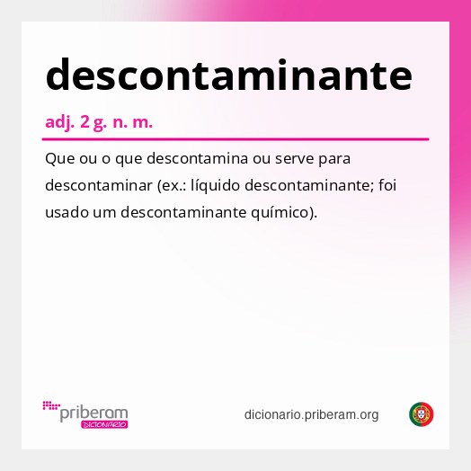 Significado de descontaminante