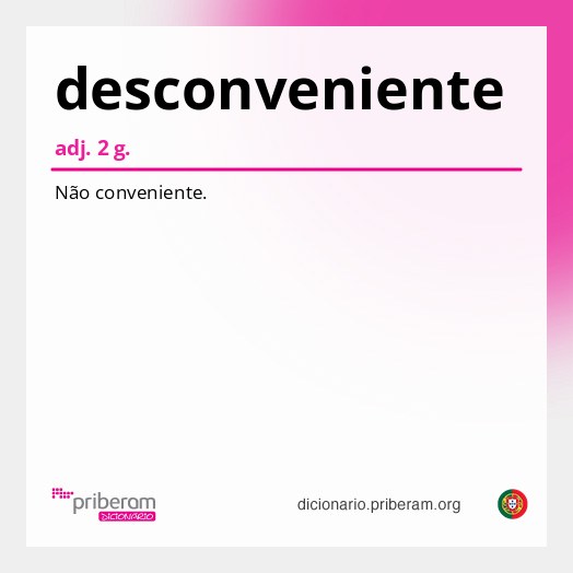 Significado de desconveniente