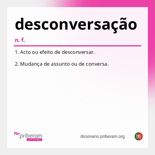 Significado de desconversação