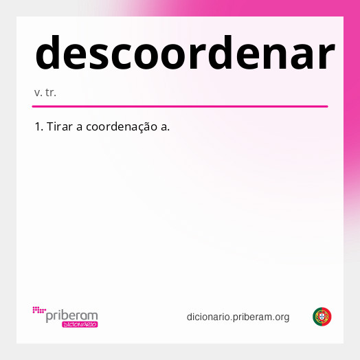 Significado de descoordenar