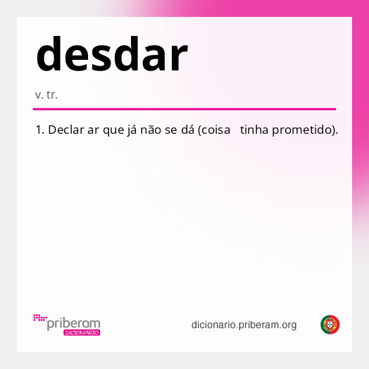 Significado de desdar