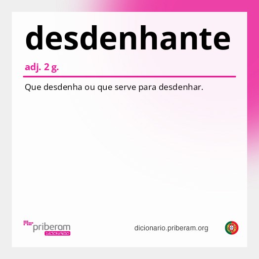 Significado de desdenhante