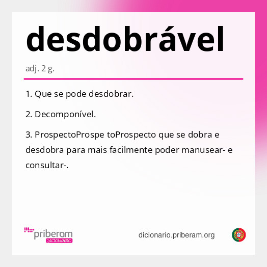 Significado de desdobrável