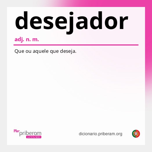 Significado de desejador