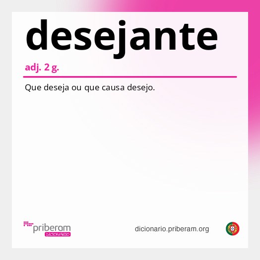 Significado de desejante