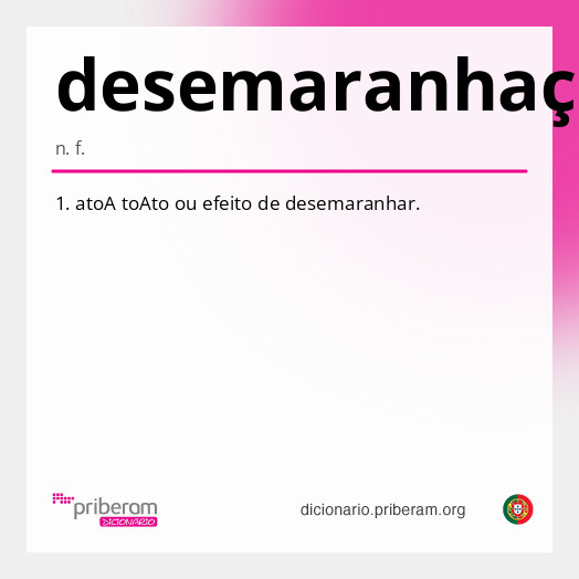 Significado de desemaranhação