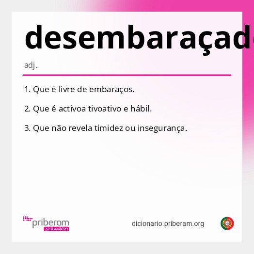 Significado de desembaraçado